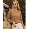 imageGRACE KARIN Women Cashmere Sweater Crew Neck Merino Wool Soft Pullover Layer Dressy Casual 2025 Fall with SocksBrown