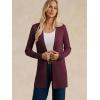imageGRACE KARIN Women Long Sleeve Lightweight Cardigan Open Front Long Cardigan Sweaters Fall 2025 Knit Outfits with PocketBurgundy