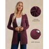 imageGRACE KARIN Women Long Sleeve Lightweight Cardigan Open Front Long Cardigan Sweaters Fall 2025 Knit Outfits with PocketBurgundy