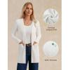 imageGRACE KARIN Women Long Sleeve Lightweight Cardigan Open Front Long Cardigan Sweaters Fall 2025 Knit Outfits with PocketIvory