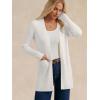 imageGRACE KARIN Women Long Sleeve Lightweight Cardigan Open Front Long Cardigan Sweaters Fall 2025 Knit Outfits with PocketIvory