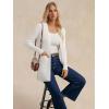 imageGRACE KARIN Women Long Sleeve Lightweight Cardigan Open Front Long Cardigan Sweaters Fall 2025 Knit Outfits with PocketIvory