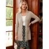 imageGRACE KARIN Women Long Sleeve Lightweight Cardigan Open Front Long Cardigan Sweaters Fall 2025 Knit Outfits with PocketKhaki
