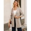 imageGRACE KARIN Women Long Sleeve Lightweight Cardigan Open Front Long Cardigan Sweaters Fall 2025 Knit Outfits with PocketKhaki