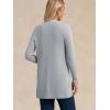 imageGRACE KARIN Women Long Sleeve Lightweight Cardigan Open Front Long Cardigan Sweaters Fall 2025 Knit Outfits with PocketLight Gray