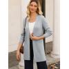imageGRACE KARIN Women Long Sleeve Lightweight Cardigan Open Front Long Cardigan Sweaters Fall 2025 Knit Outfits with PocketLight Gray