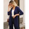 imageGRACE KARIN Women Long Sleeve Lightweight Cardigan Open Front Long Cardigan Sweaters Fall 2025 Knit Outfits with PocketNavy Blue