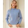 imageGRACE KARIN Women Ribbed Knit Sweaters Crewneck Sweater Long Sleeve Fall Fashion Warm Sweaters Tops 2025Blue