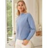 imageGRACE KARIN Women Ribbed Knit Sweaters Crewneck Sweater Long Sleeve Fall Fashion Warm Sweaters Tops 2025Blue