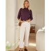 imageGRACE KARIN Women Ribbed Knit Sweaters Crewneck Sweater Long Sleeve Fall Fashion Warm Sweaters Tops 2025Wine Red