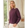 imageGRACE KARIN Women Ribbed Knit Sweaters Crewneck Sweater Long Sleeve Fall Fashion Warm Sweaters Tops 2025Wine Red