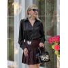 imageGRACE KARIN Women Satin Tops Button Down Shirts Silk Long Sleeve Work Shirt 2025 Fall Business Casual Blouse Dressy TopsBlack
