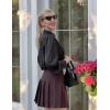 imageGRACE KARIN Women Satin Tops Button Down Shirts Silk Long Sleeve Work Shirt 2025 Fall Business Casual Blouse Dressy TopsBlack