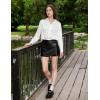 imageGRACE KARIN Women Satin Tops Button Down Shirts Silk Long Sleeve Work Shirt 2025 Fall Business Casual Blouse Dressy TopsWhite