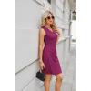 imageGRACE KARIN Women Wear to Work Sleeveless VNeck Ruched Bodycon Wrap Office Party Cocktail Pencil DressesPurple