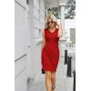 imageGRACE KARIN Women Wear to Work Sleeveless VNeck Ruched Bodycon Wrap Office Party Cocktail Pencil DressesRed