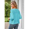 imageGRACE KARIN Womens 2025 Cropped Cardigan 34 Sleeve Lightweight Crochet Shrug HollowedOut Knit Sweater TopsAqua Blue