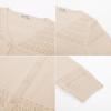 imageGRACE KARIN Womens 2025 Cropped Cardigan 34 Sleeve Lightweight Crochet Shrug HollowedOut Knit Sweater TopsBeige