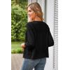 imageGRACE KARIN Womens 2025 Cropped Cardigan 34 Sleeve Lightweight Crochet Shrug HollowedOut Knit Sweater TopsBlack