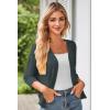 imageGRACE KARIN Womens 2025 Cropped Cardigan 34 Sleeve Lightweight Crochet Shrug HollowedOut Knit Sweater TopsDark Gray