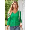 imageGRACE KARIN Womens 2025 Cropped Cardigan 34 Sleeve Lightweight Crochet Shrug HollowedOut Knit Sweater TopsDark Green