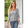 imageGRACE KARIN Womens 2025 Cropped Cardigan 34 Sleeve Lightweight Crochet Shrug HollowedOut Knit Sweater TopsGray