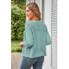 imageGRACE KARIN Womens 2025 Cropped Cardigan 34 Sleeve Lightweight Crochet Shrug HollowedOut Knit Sweater TopsMist Blue