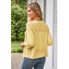 imageGRACE KARIN Womens 2025 Cropped Cardigan 34 Sleeve Lightweight Crochet Shrug HollowedOut Knit Sweater TopsYellow