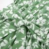 imageGRACE KARIN Womens 2025 Summer Floral Flowy Dresses Boho Tie Belt Short Puff Sleeve A Line Maxi Shirt Dress with PocketGreen White Leaf