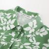 imageGRACE KARIN Womens 2025 Summer Floral Flowy Dresses Boho Tie Belt Short Puff Sleeve A Line Maxi Shirt Dress with PocketGreen White Leaf