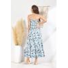 imageGRACE KARIN Womens 2025 Summer Maxi Dress Sleeveless Floral Spaghetti Strap Smocked Boho Beach Long Dress with PocketsBlue Floral