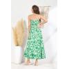 imageGRACE KARIN Womens 2025 Summer Maxi Dress Sleeveless Floral Spaghetti Strap Smocked Boho Beach Long Dress with PocketsGreen Floral
