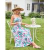 imageGRACE KARIN Womens 2025 Summer Maxi Dress Sleeveless Floral Spaghetti Strap Smocked Boho Beach Long Dress with PocketsGreen Pink Floral