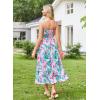 imageGRACE KARIN Womens 2025 Summer Maxi Dress Sleeveless Floral Spaghetti Strap Smocked Boho Beach Long Dress with PocketsGreen Pink Floral