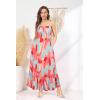 imageGRACE KARIN Womens 2025 Summer Maxi Dress Sleeveless Floral Spaghetti Strap Smocked Boho Beach Long Dress with PocketsPink Floral