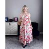 imageGRACE KARIN Womens 2025 Summer Maxi Dress Sleeveless Floral Spaghetti Strap Smocked Boho Beach Long Dress with PocketsRed White Floral