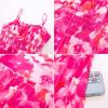imageGRACE KARIN Womens 2025 Summer Maxi Dress Sleeveless Floral Spaghetti Strap Smocked Boho Beach Long Dress with PocketsRose Red Floral