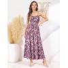 imageGRACE KARIN Womens 2025 Summer Maxi Dress Sleeveless Floral Spaghetti Strap Smocked Boho Beach Long Dress with PocketsWine Red Paisley