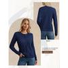 imageGRACE KARIN Womens Cable Knit Cardigan Button Up Sweater Soft Open Front Cardigans Crewneck Long Sleeve OutwearDark Blue
