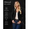 imageGRACE KARIN Womens Cropped Cardigan Lightweight Wool Blend Cardigans V Neck Shrug Button Up Sweaters Knit TopsBlack