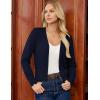 imageGRACE KARIN Womens Cropped Cardigan Lightweight Wool Blend Cardigans V Neck Shrug Button Up Sweaters Knit TopsNavy Blue