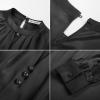 imageGRACE KARIN Womens Dressy Business Casual Tops Long Sleeve Shirts Satin Silk Blouse Work Office Fall Outfits 2025Black