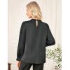 imageGRACE KARIN Womens Dressy Business Casual Tops Long Sleeve Shirts Satin Silk Blouse Work Office Fall Outfits 2025Black