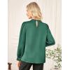 imageGRACE KARIN Womens Dressy Business Casual Tops Long Sleeve Shirts Satin Silk Blouse Work Office Fall Outfits 2025Dark Green