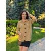imageGRACE KARIN Womens Fall Long Sleeve Cable Knit Sweater Blazer Button Up Warm Chunky Cardigan Sweaters for Women TrendyKhaki