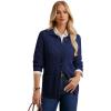 imageGRACE KARIN Womens Fall Long Sleeve Cable Knit Sweater Blazer Button Up Warm Chunky Cardigan Sweaters for Women TrendyNavy Blue