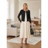 imageGRACE KARIN Womens Lightweight Fall Cardigan Long Sleeve Knit Crop Sweater TrendyButton Open Front Crewneck JacketBlack
