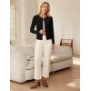 imageGRACE KARIN Womens Lightweight Fall Cardigan Long Sleeve Knit Crop Sweater TrendyButton Open Front Crewneck JacketBlack