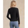 imageGRACE KARIN Womens Lightweight Fall Cardigan Long Sleeve Knit Crop Sweater TrendyButton Open Front Crewneck JacketBlack
