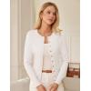 imageGRACE KARIN Womens Lightweight Fall Cardigan Long Sleeve Knit Crop Sweater TrendyButton Open Front Crewneck JacketOffwhite